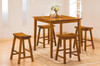 18-inch Height Saddle Seat Stools Set of 2pc Solid Wood Casual Dining Home Furniture 
