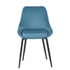 Fashion Simple Dining Chair 2-Piece Set, Metal Stool Legs With Large Upholstery, Leisure Chair With