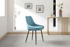 Fashion Simple Dining Chair 2-Piece Set, Metal Stool Legs With Large Upholstery, Leisure Chair With