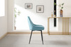 Fashion Simple Dining Chair 2-Piece Set, Metal Stool Legs With Large Upholstery, Leisure Chair With
