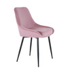 Fashion Simple Dining Chair 2-Piece Set, Metal Stool Legs With Large Upholstery, Leisure Chair With