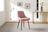 Fashion Simple Dining Chair 2-Piece Set, Metal Stool Legs With Large Upholstery, Leisure Chair With