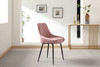 Fashion Simple Dining Chair 2-Piece Set, Metal Stool Legs With Large Upholstery, Leisure Chair With