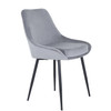 Fashion Simple Dining Chair 2-Piece Set, Metal Stool Legs With Large Upholstery, Leisure Chair With