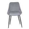 Fashion Simple Dining Chair 2-Piece Set, Metal Stool Legs With Large Upholstery, Leisure Chair With