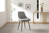 Fashion Simple Dining Chair 2-Piece Set, Metal Stool Legs With Large Upholstery, Leisure Chair With