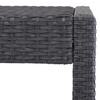 5-piece Rattan Outdoor Patio Furniture Set Bar Dining Table Set with 4 Stools