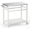  Outdoor Prep Cart Dining Table for Pizza Oven, Patio Grilling Backyard BBQ Grill Cart