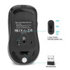 Rii RM200 Wireless Mouse,2.4G Wireless Mouse 5 Buttons Rechargeable Mobile Optical Mouse with USB Nano Receiver,3 Adjustable DPI Levels,Colorful LED Lights for Notebook,PC,Computer-Black