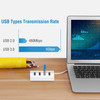 4 Ports USB3.0 Hub 5Gbps USB3.0 Aluminum Expansion Hub Splitter File Video Date Reader Transmission