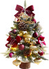 Osunnus Small Christmas Tree with Lights Table Top Mini Christmas Tree Artificial Flocked Xmas Decorations for Living Room Bedroom Office Shop;  18"