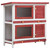 Outdoor Rabbit Hutch 4 Doors Red Wood Outdoor Rabbit Hutch 4 Doors Red Wood