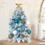 2ft Tabletop Christmas Tree with Light Artificial Small Mini Blue Christmas Decoration with Flocked Snow, Exquisite Decor & Xmas Ornaments for Table Top for Home & Office 2ft Tabletop Christmas Tree with Light Artificial Small Mini Blue Christmas Decoration with Flocked Snow, Exquisite Decor & Xmas Ornaments for Table Top for Home & Office