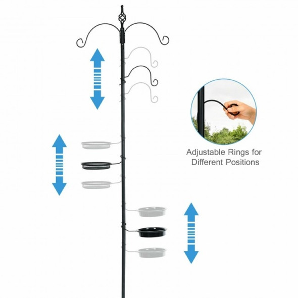 The Bird Feeding Station Multi Feeder Hanging Kit With Bird Bath Tray and Hanging Hook