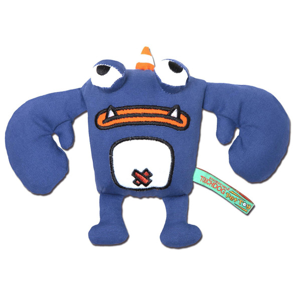 Touchdog ® Cartoon Crabby Tooth Monster Plush Dog Toy