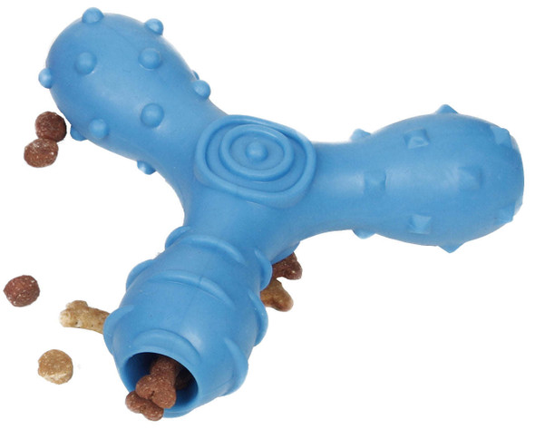 Pet Life ® 'Tri-Chew' Treat Dispensing and Chewing Interactive TPR Dog Toy