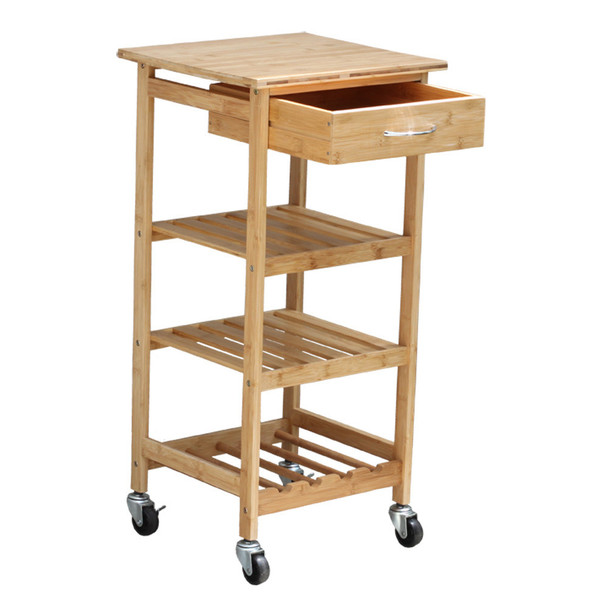 Oceanstar Bamboo Kitchen Trolley Oceanstar Bamboo Kitchen Trolley