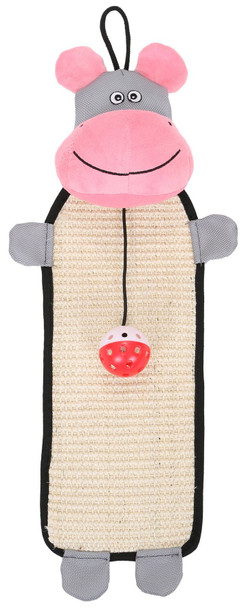 Pet Life 'Scrape-Away' Eco-Natural Sisal And Jute Hanging Carpet Cat Scratcher With Toy