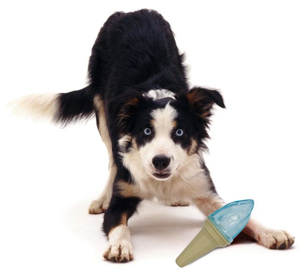 Pet Life Ice Cream Cone Cooling 'Lick And Gnaw' Water Fillable And Freezable Rubberized Dog Chew And Teether Toy Pet Life Ice Cream Cone Cooling 'Lick And Gnaw' Water Fillable And Freezable Rubberized Dog Chew And Teether Toy