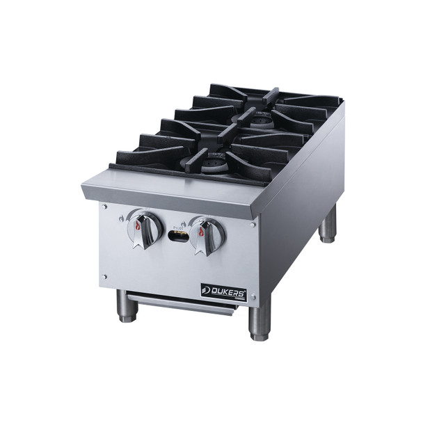 Commercial Gas Hotplate Cooktop in Stainless Steel with Two Lift-Off Burner Hot Plate