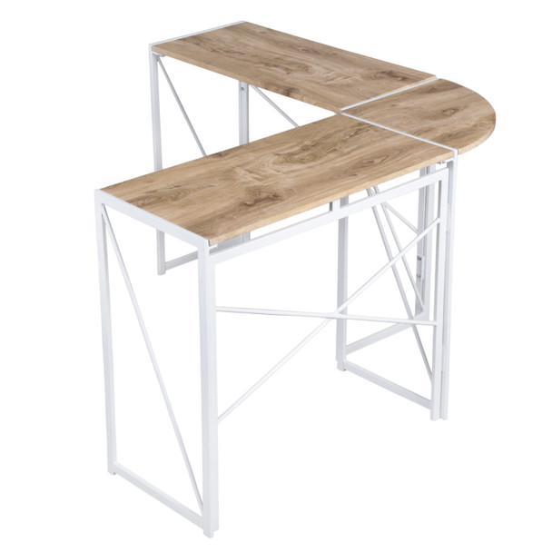 Corner Computer Desk Foldable Writing Study Table Rustic Home Office Workstation Industrial L-Shaped Desk Corner Computer Desk Foldable Writing Study Table Rustic Home Office Workstation Industrial L-Shaped Desk