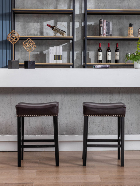  Backless Bar Stools, 2-Pcs Set