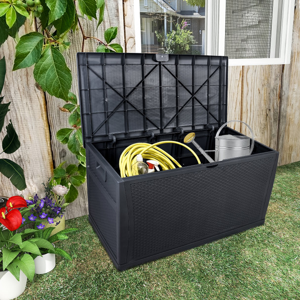 120gal 460L Outdoor Garden Plastic Storage Deck Box Chest Tools Cushions Toys Lockable Seat Waterproof 120gal 460L Outdoor Garden Plastic Storage Deck Box Chest Tools Cushions Toys Lockable Seat Waterproof