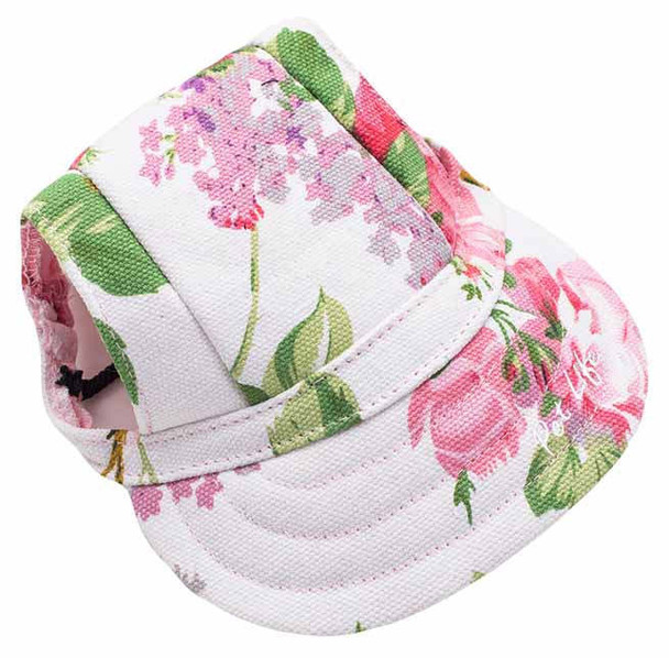 Pet Life 'Botanic Bark' Floral Uv Protectant Adjustable Fashion Dog Hat Cap Pet Life 'Botanic Bark' Floral Uv Protectant Adjustable Fashion Dog Hat Cap