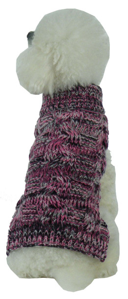 Royal Bark Heavy Cable Knitted Designer Fashion Dog Sweater