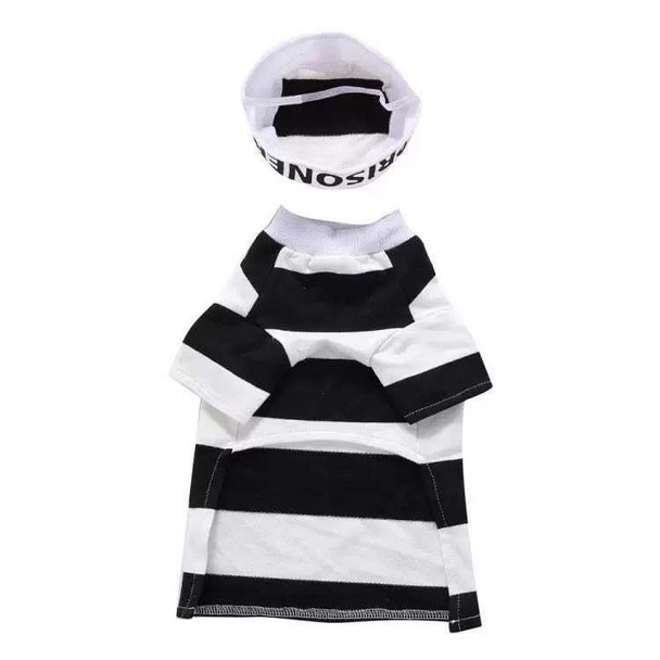 Pet Life Striped Retro Inmate Prisoner Pet Dog Costume Uniform Pet Life Striped Retro Inmate Prisoner Pet Dog Costume Uniform