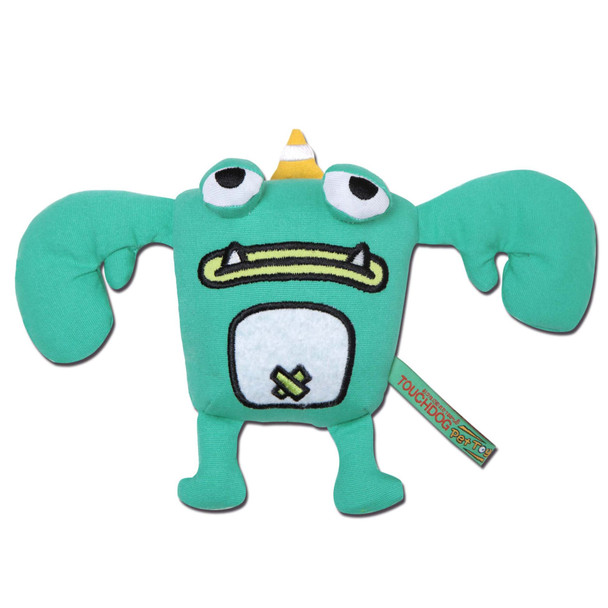 Touchdog ® Cartoon Crabby Tooth Monster Plush Dog Toy