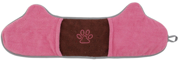 Pet Life ® 'Bryer' 2-in-1 Hand-Inserted Microfiber Pet Grooming Towel and Brush