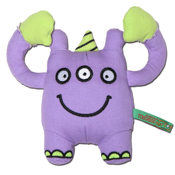 Touchdog ® Cartoon Three-eyed Monster Plush Dog Toy