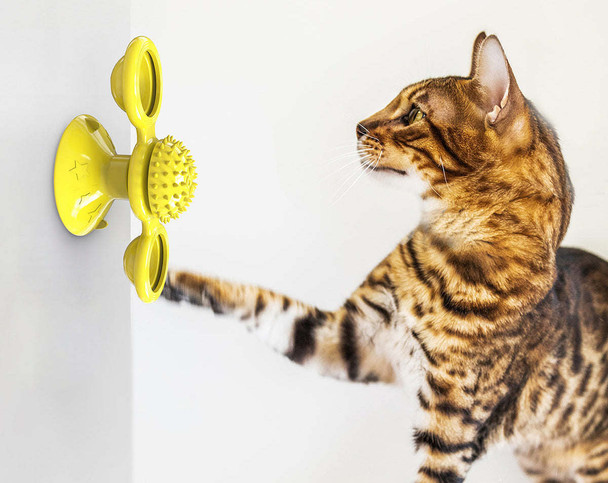 Pet Life ® 'Windmill' Rotating Suction Cup Spinning Cat Toy