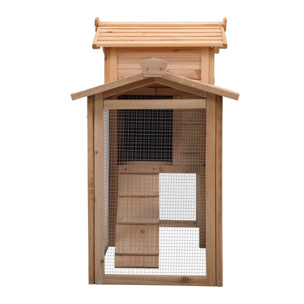 Rabbit Hutch, Outdoor Wooden Pet Bunny House Wooden Cage with Ventilation Gridding Fences, Openable Door, Crib for 2 Rabbits, Original Wood Rabbit Hutch, Outdoor Wooden Pet Bunny House Wooden Cage with Ventilation Gridding Fences, Openable Door, Crib for 2 Rabbits, Original Wood