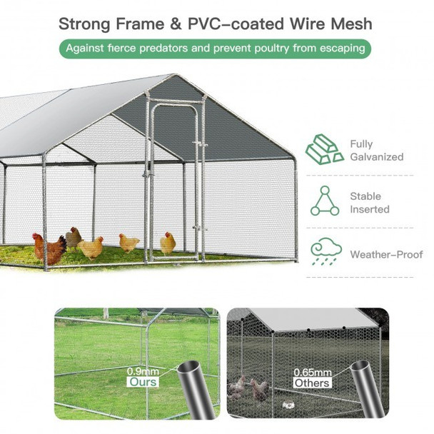 Large Walk in Shade Cage Chicken Coop with Roof Cover