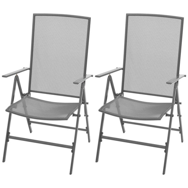 3 Piece Garden Dining Set Steel Anthracite 3 Piece Garden Dining Set Steel Anthracite