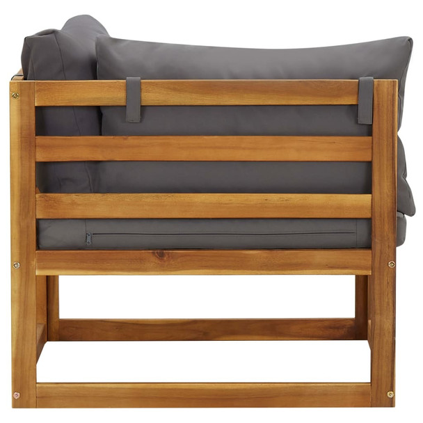 Sectional Corner Sofas 2 pcs with Cushions Dark Gray