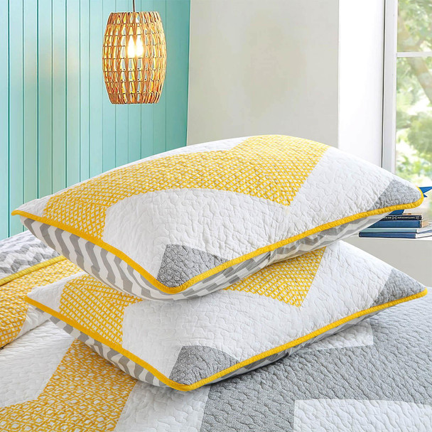 100% Cotton Quilt Set 3PCS Reversible Bedspread Lightweight Coverlet Set for Queen/Full Size Bed All Season Use