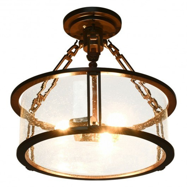 16" 3-Light Flush Mount Ceiling Light