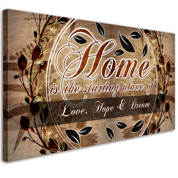 Canvas Prints Home Sweet Home Painting Love Inspirational Motto Family Wall Art for Living Room Bedroom Home Decoration