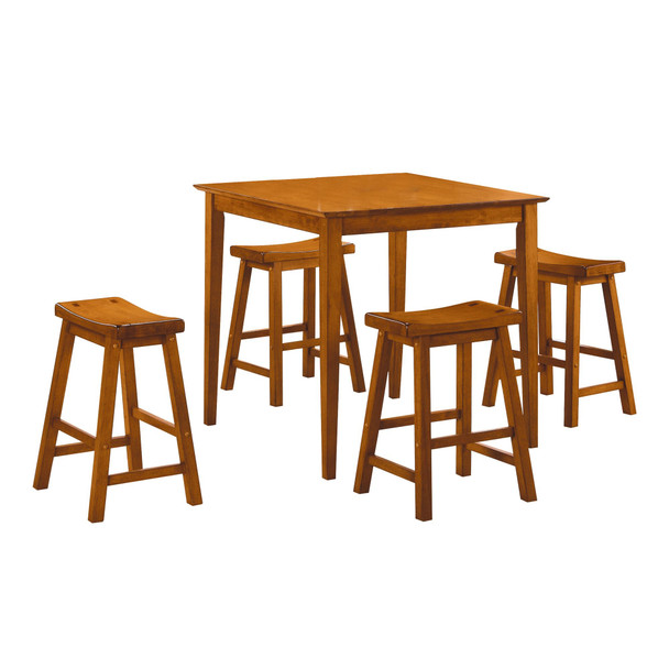 18-inch Height Saddle Seat Stools Set of 2pc Solid Wood Casual Dining Home Furniture 