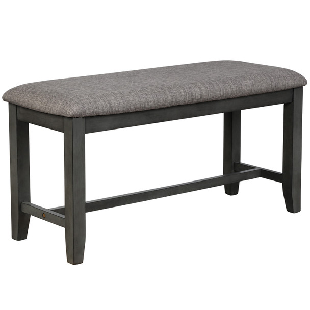 6-Piece Kitchen Dining Table Set Wooden Rectangular Dining Table, 4 Dining Chairs and Bench Family Furniture for 6 People 6-Piece Kitchen Dining Table Set Wooden Rectangular Dining Table, 4 Dining Chairs and Bench Family Furniture for 6 People