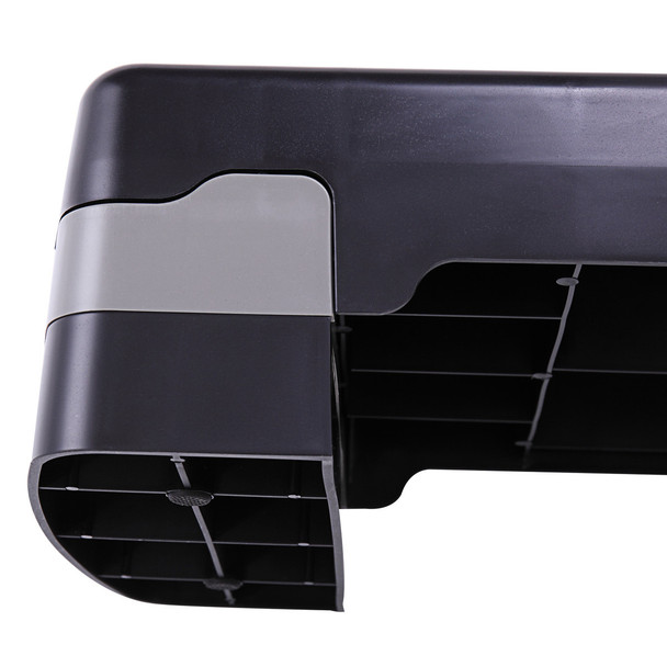 Aerobic exercise training step platform with adjustable height,black and gray