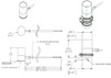 E33340 Model 941B Vibration Sensor 30' LG, 50mv/g, Line Drawing