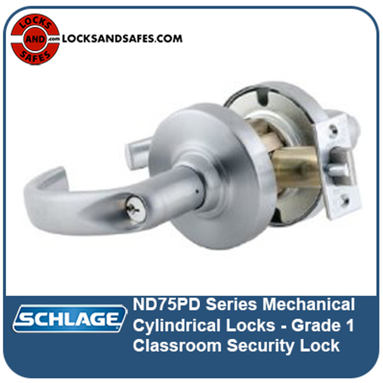 Schlage ND Series Cylindrical Lockset, Exit x Blank Plate