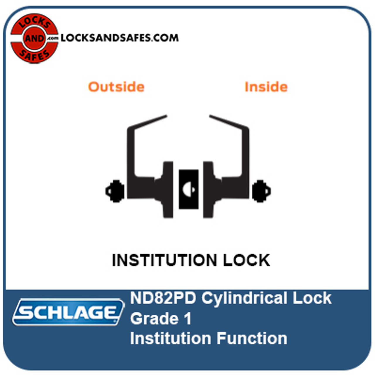 Schlage SCD82 Rhodes Lever - Institution Lock