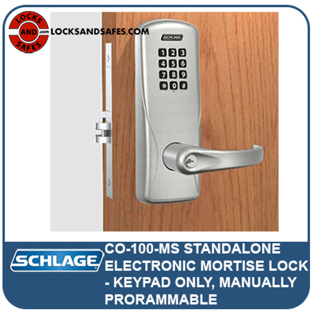 Mortise Locks with Keypad Reader Schlage CO-100-MS-KP