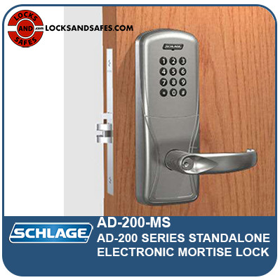 Schlage Standalone Electronic Mortise Lock Schlage AD 200 MS