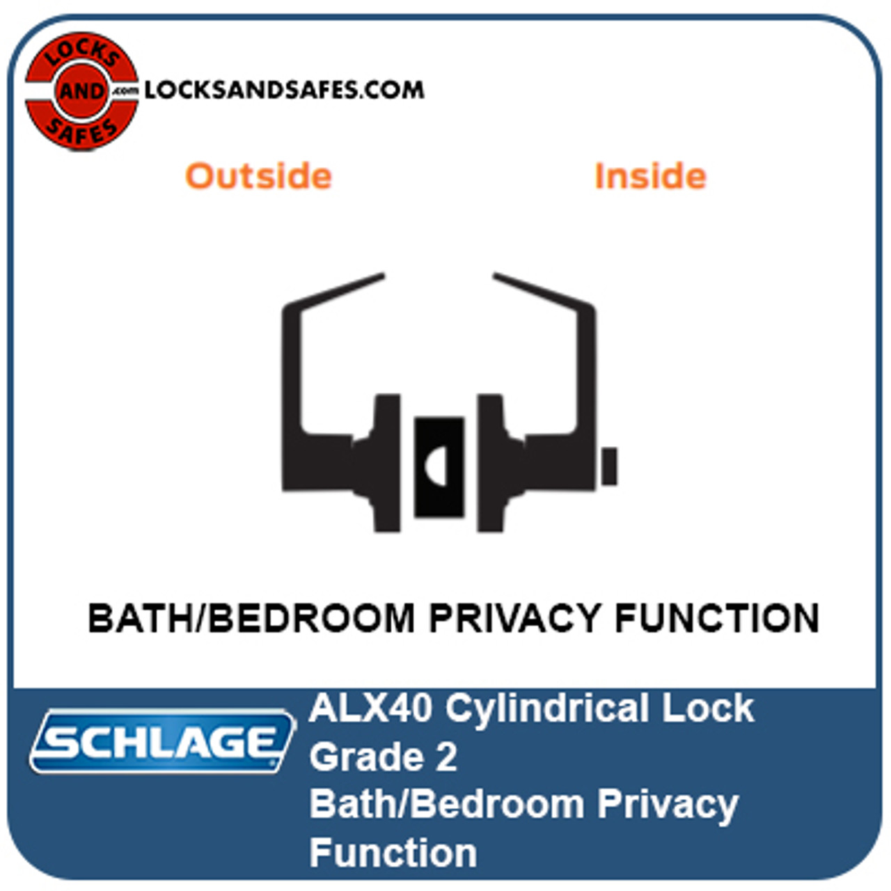 Schlage A Series Cylindrical Lock, Knob, Privacy (F76) Function